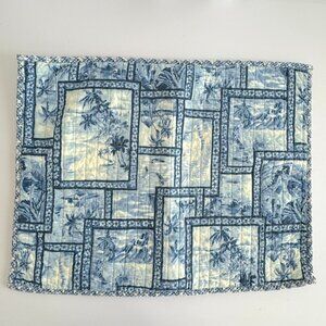 Vintage Hawaiian Style Pillow Sham Set of 2, Tropical Blue Tommy Bahama Home